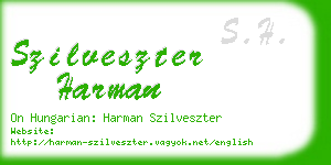 szilveszter harman business card